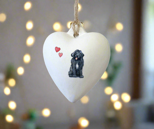 Newfoundland Ceramic Heart Bauble